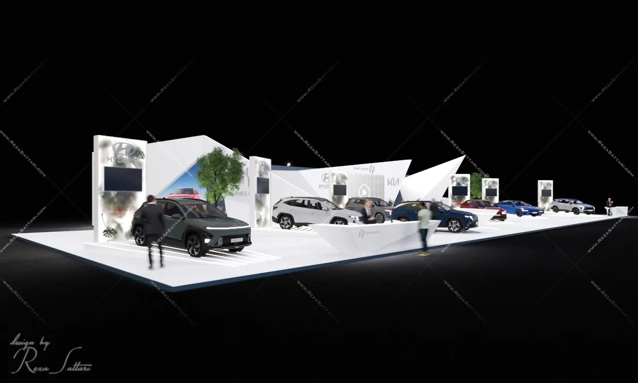 Hyundai and Kia 1080sqm multi-level exhibition pavilion