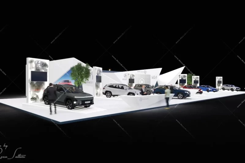 Hyundai and Kia 1080sqm multi-level exhibition pavilion