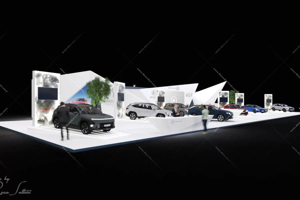 Hyundai and Kia 1080sqm multi-level exhibition pavilion